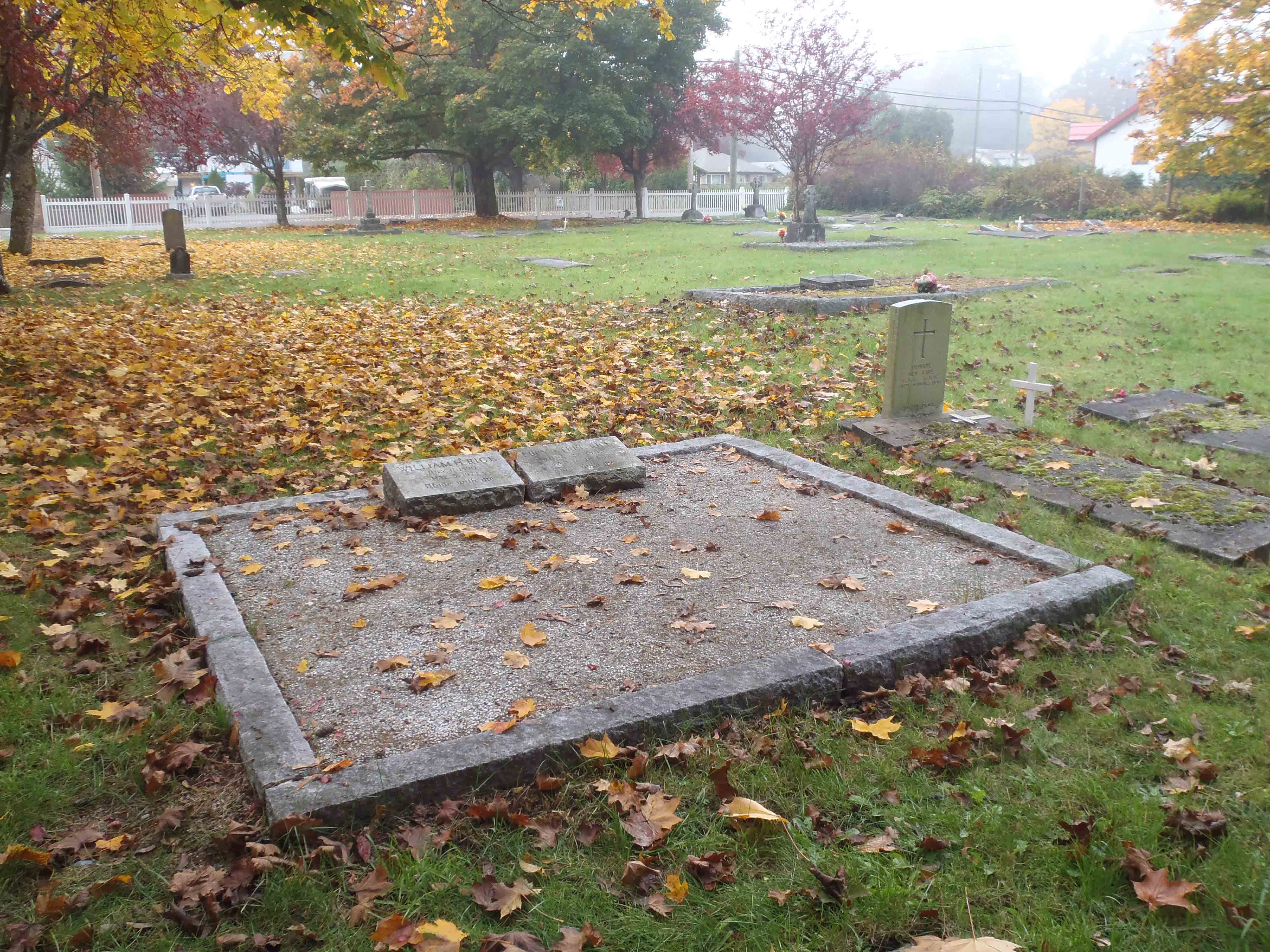 William Rice grave, Chemainus Cemetery